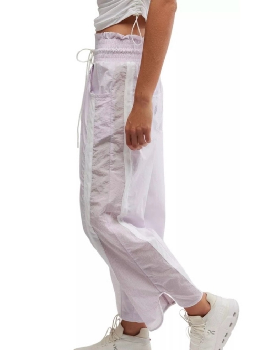 FP Free People FREE MOVEMENT Champ Is Here Printed Pants / purple lilac - Picture 4 of 7